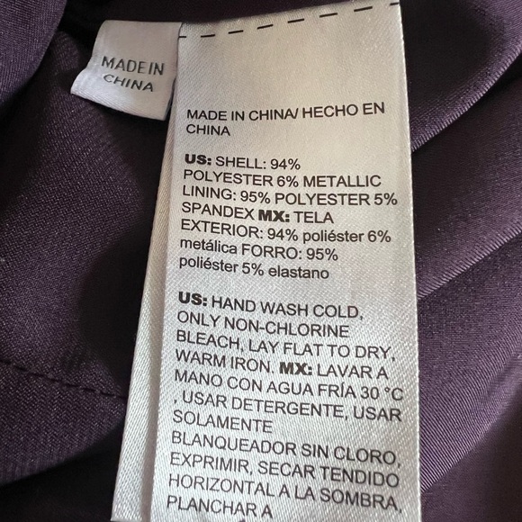 NWT Chicos 1 Medium Purple Fringe Blazer jacket Metallic Tweed Office Corpcore - Picture 11 of 13